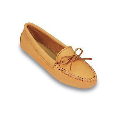 Minnetonka Double Deerskin Softsole Men's Moccasin Slippers, Tan