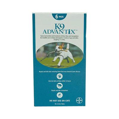 K9 Advantix for Dogs 11-20 lbs (Aqua) 12 Pack - Medium Dogs