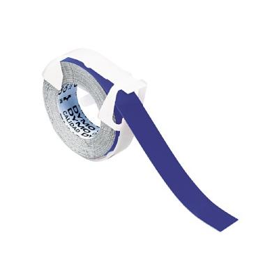 Self-Adhesive Glossy Labeling Tape for Embossers, 3/8in x 9-34ft Roll, Blue