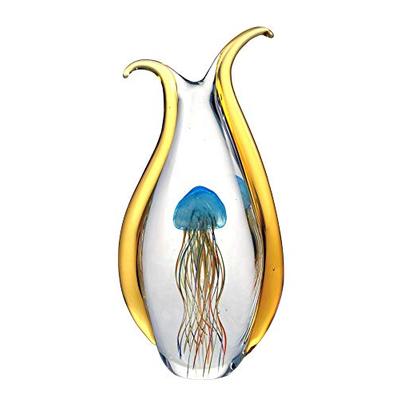 Dale Tiffany Jellyfish Handcrafted Art Glass Figurine Blue