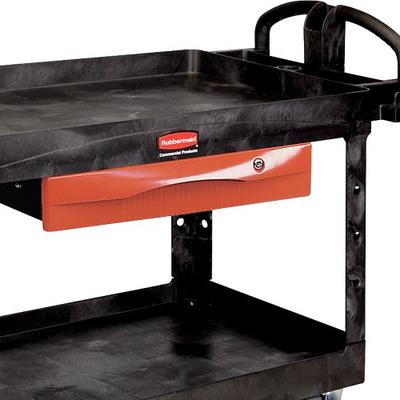 RUBBERMAID FG459300RED Lockable Drawer for Premium Universal Shelf Carts, Chrome