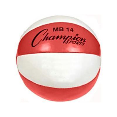 Champion Sports Leather Medicine Balls RED/WHITE 4.40 LBS