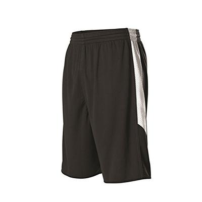 Alleson Single Ply Reversible Shorts - Adult - Black/White - Large
