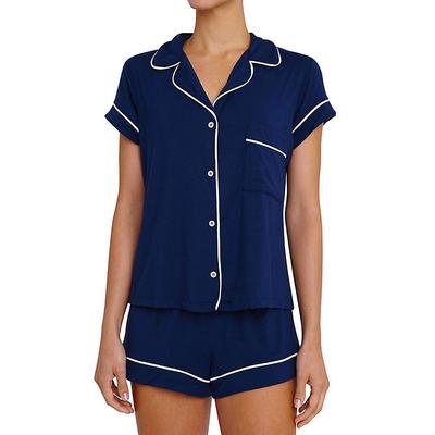 Eberjey Gisele Short PJ Set (Navy/Ivory XL) Model: PJ1018S
