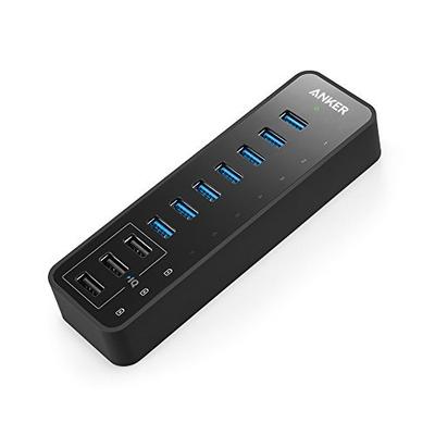 Anker 10 Port 60W Data Hub with 7 USB 3.0 Ports and 3 PowerIQ Charging Ports for MacBook, Mac Pro/Mi