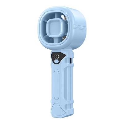 Rechargeable Handheld Fan with LED Display, 3000mAh Battery, Type-C Fast Charging, 3-Speed Brushless Motor, Lightweight Quiet Desk Portable Personal Fan for Travel Office Outdoor Use