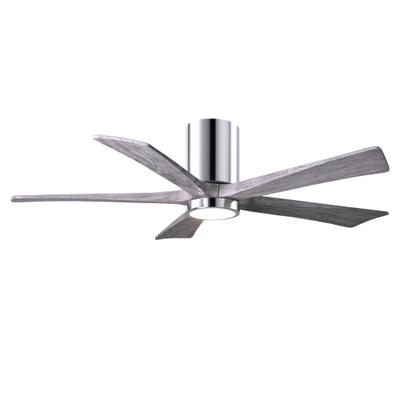 Matthews Fan Company Irene 52 Inch Flush Mount Fan with Light Kit - IR5HLK-CR-BW-52